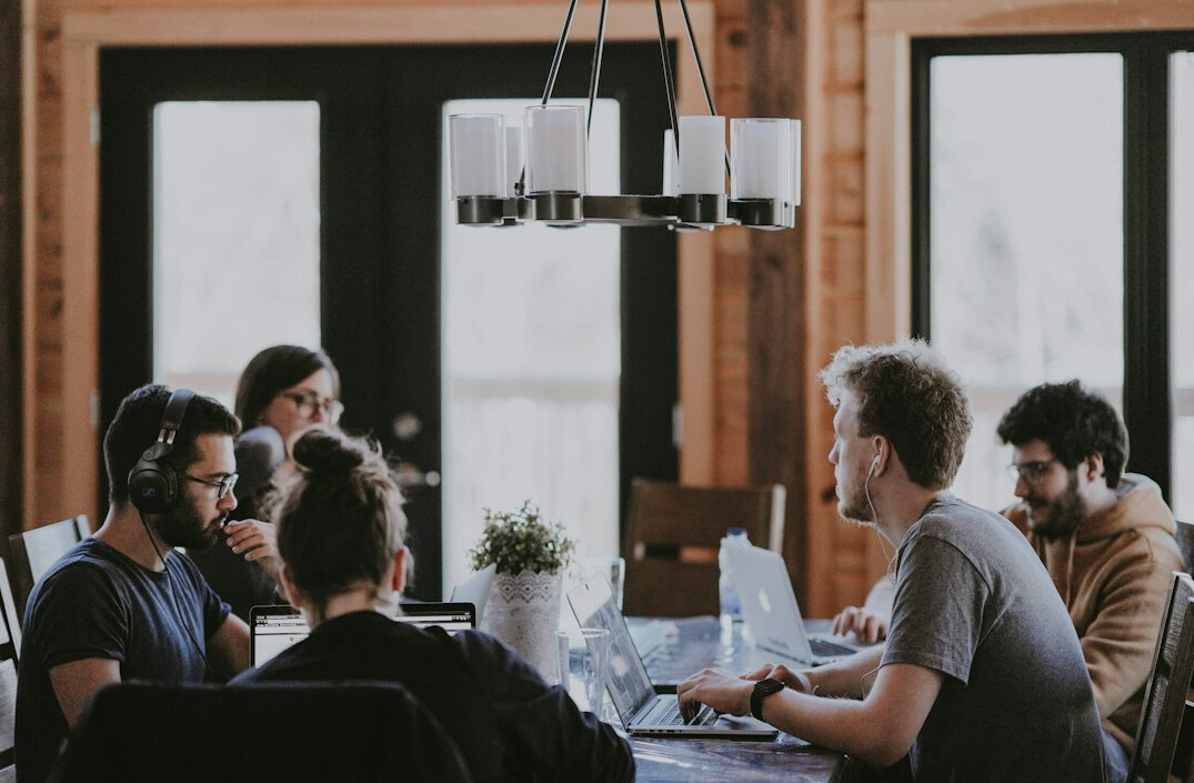 person listening in meeting